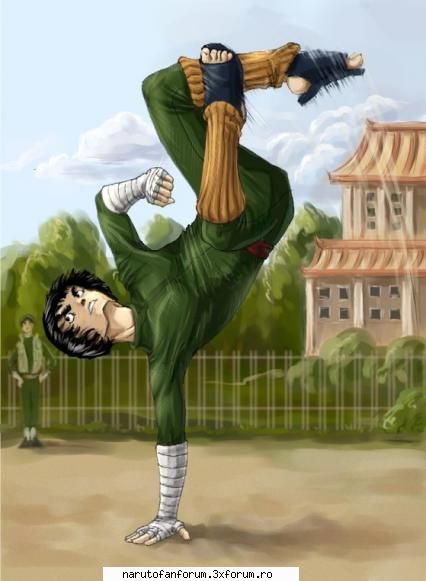 descriere rock lee este shinobi care paote folosi nici genjutsu nici ninjutsu bazandu-se doar